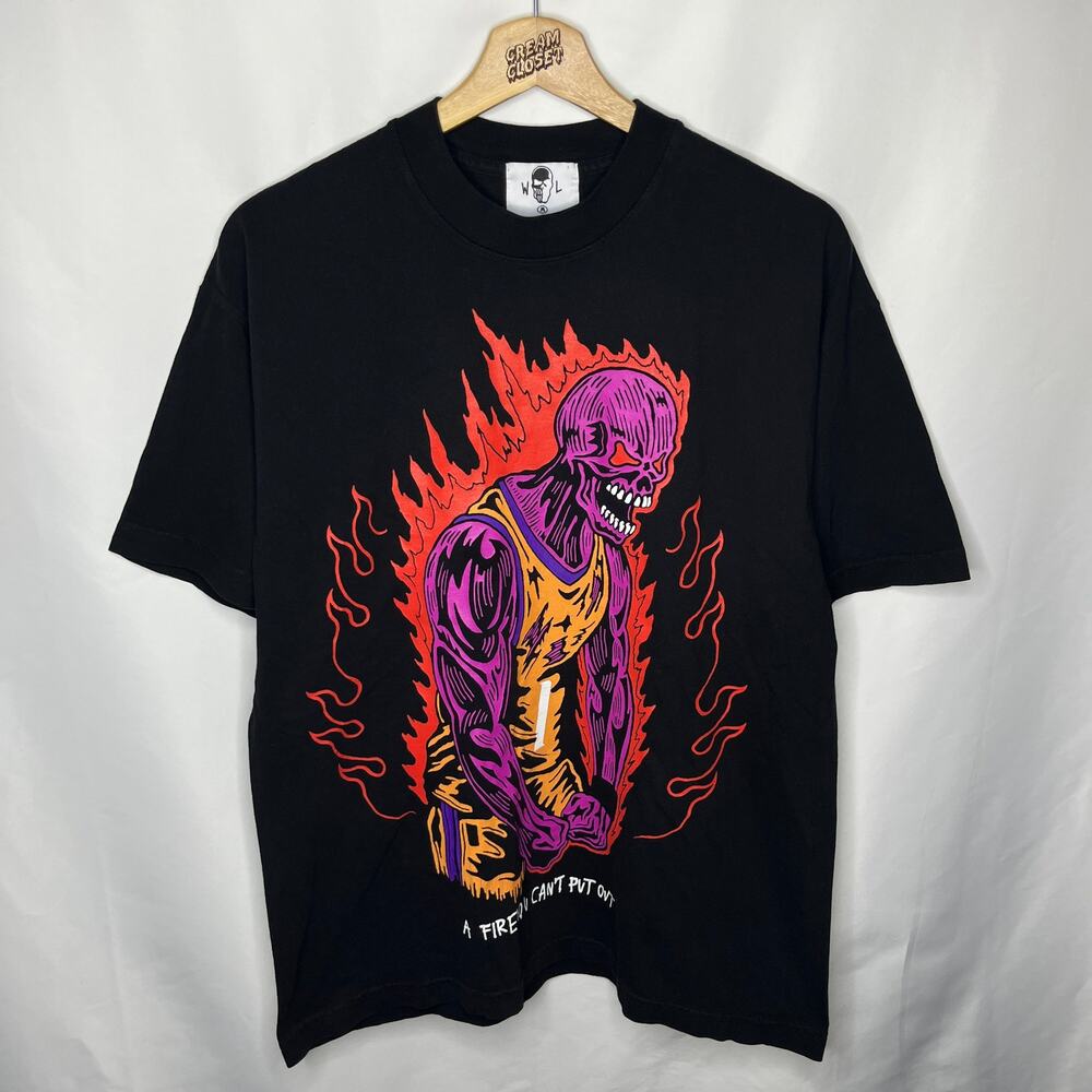 Warren Lotas WL Hammer Phoenix Suns Devin Booker A Fire You Can't Put Out Tee M